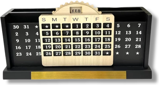 Perpetual Calendar Desk Stand