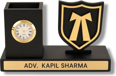 Advocate Crest Desk Clock