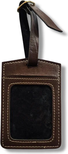 Buckle Luggage Tag — Dark Brown